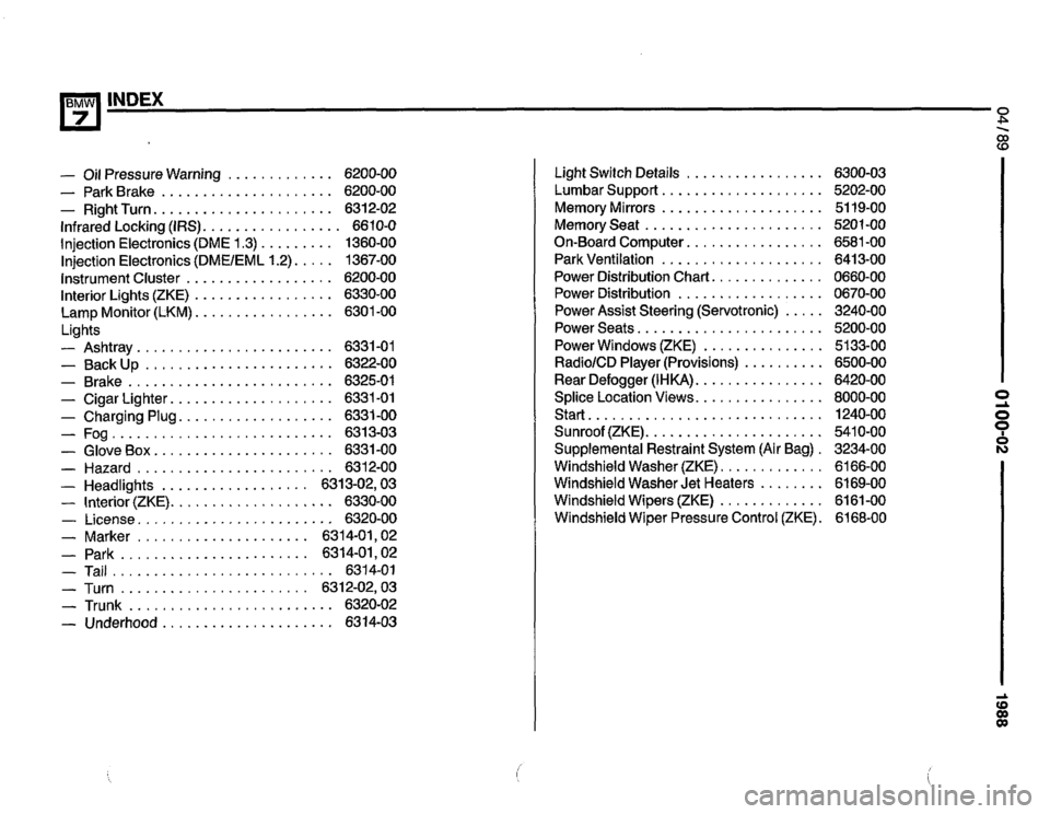 BMW 735i 1988 E32 Electrical Troubleshooting Manual 