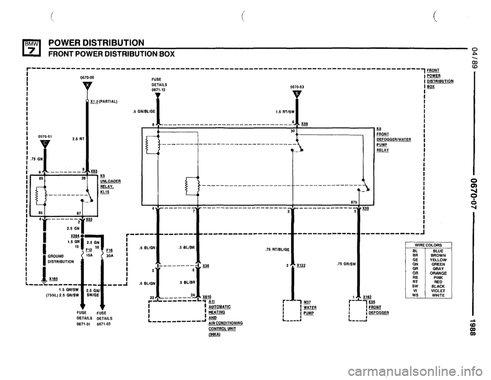 BMW 750il 1988 E32 Electrical Troubleshooting Manual 