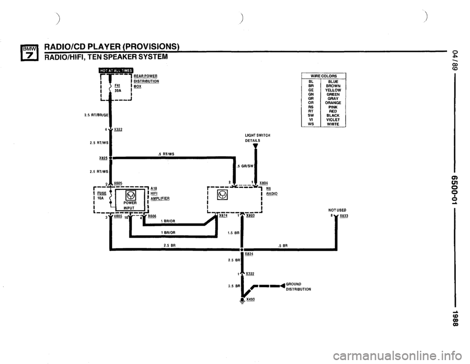 BMW 750il 1988 E32 Electrical Troubleshooting Manual 