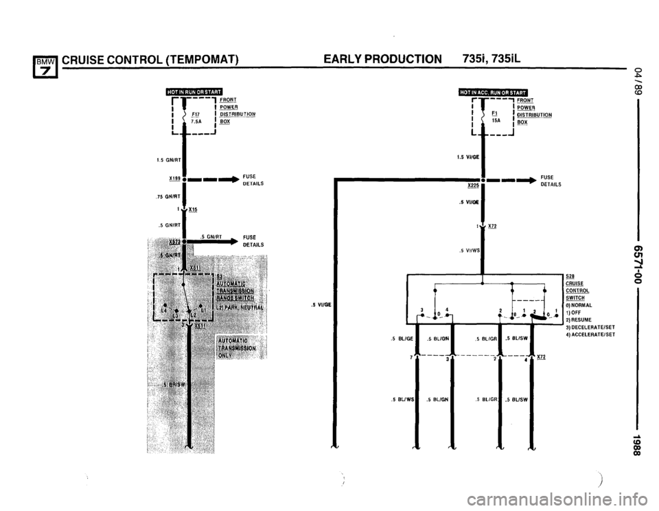 BMW 750il 1988 E32 Electrical Troubleshooting Manual 