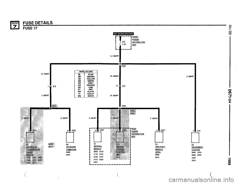 BMW 750il 1988 E32 Electrical Troubleshooting Manual 
