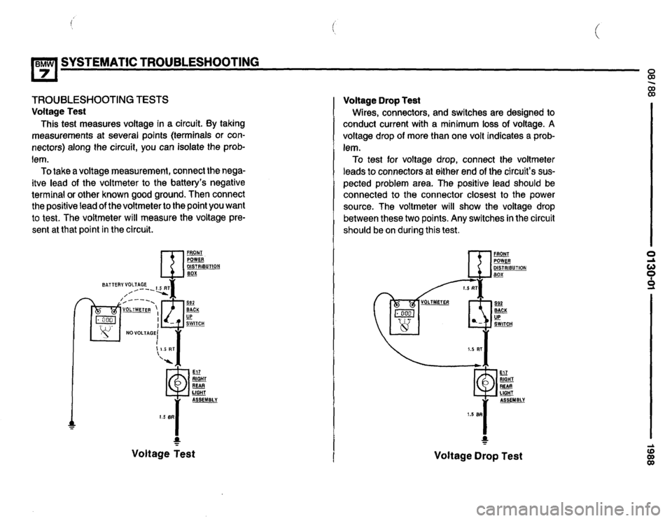 BMW 735il 1988 E32 Electrical Troubleshooting Manual 