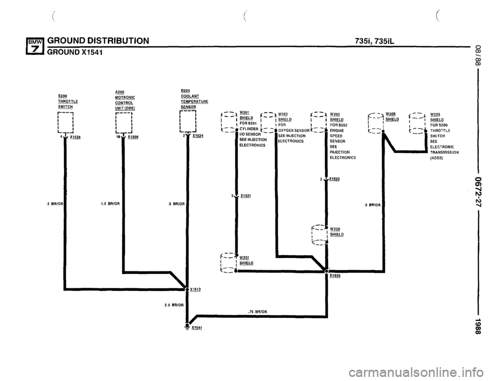 BMW 750il 1988 E32 Electrical Troubleshooting Manual 