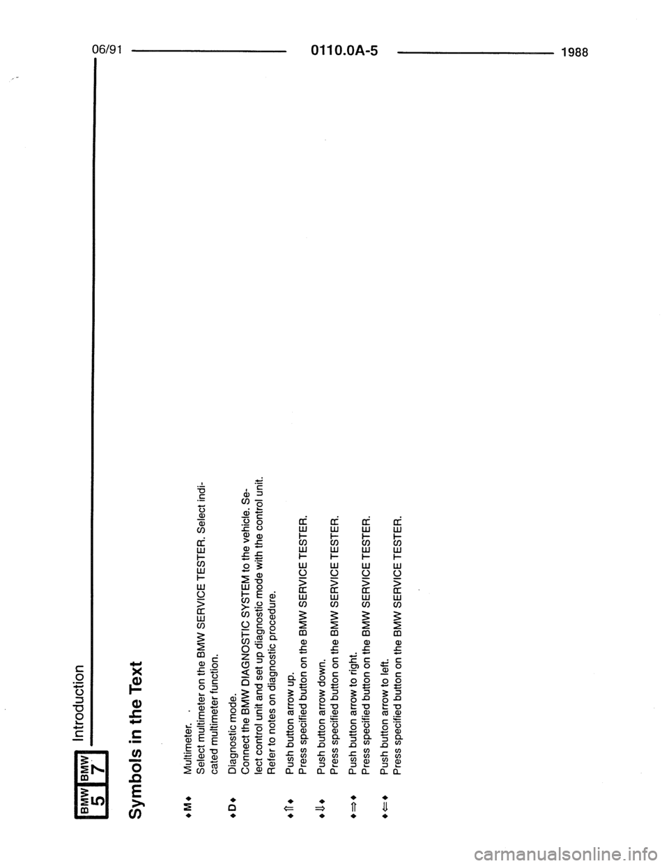 BMW 5 SERIES 1988 E34 Electrical Troubleshooting Manual 