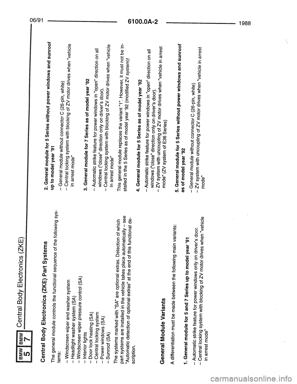 BMW 7 SERIES 1988 E32 Electrical Troubleshooting Manual BMW 7 SERIES 1988 E32 Electrical Troubleshooting Manual