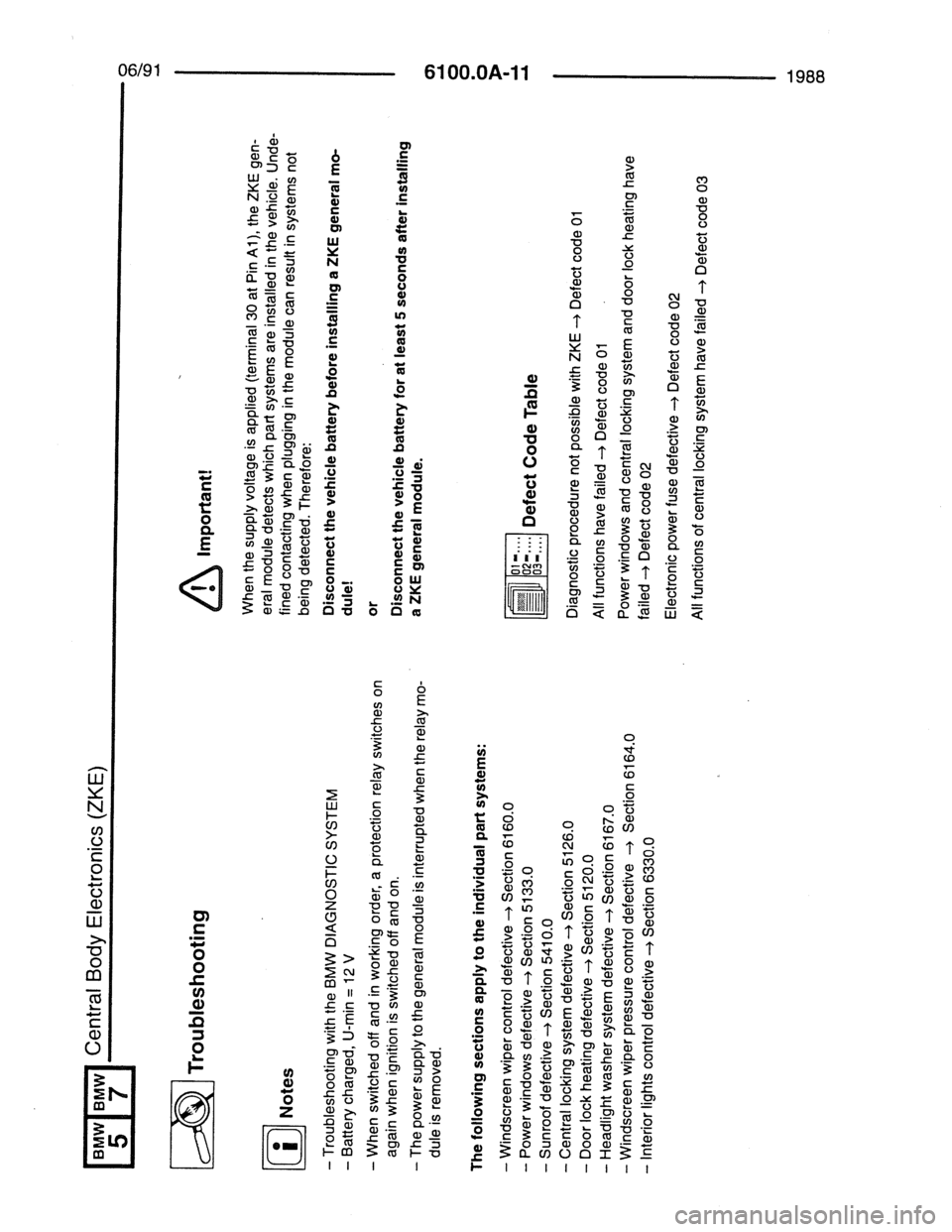 BMW 7 SERIES 1988 E32 Electrical Troubleshooting Manual BMW 7 SERIES 1988 E32 Electrical Troubleshooting Manual