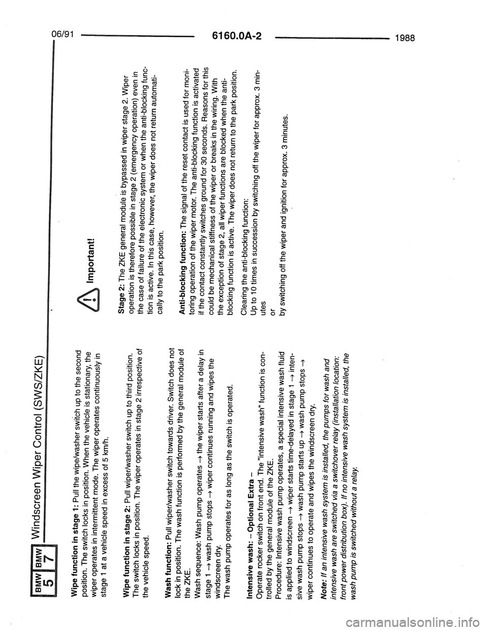 BMW 7 SERIES 1988 E32 Electrical Troubleshooting Manual BMW 7 SERIES 1988 E32 Electrical Troubleshooting Manual