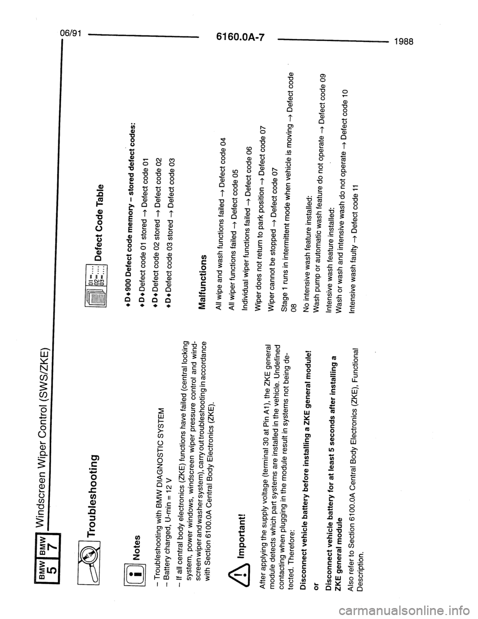 BMW 7 SERIES 1988 E32 Electrical Troubleshooting Manual BMW 7 SERIES 1988 E32 Electrical Troubleshooting Manual