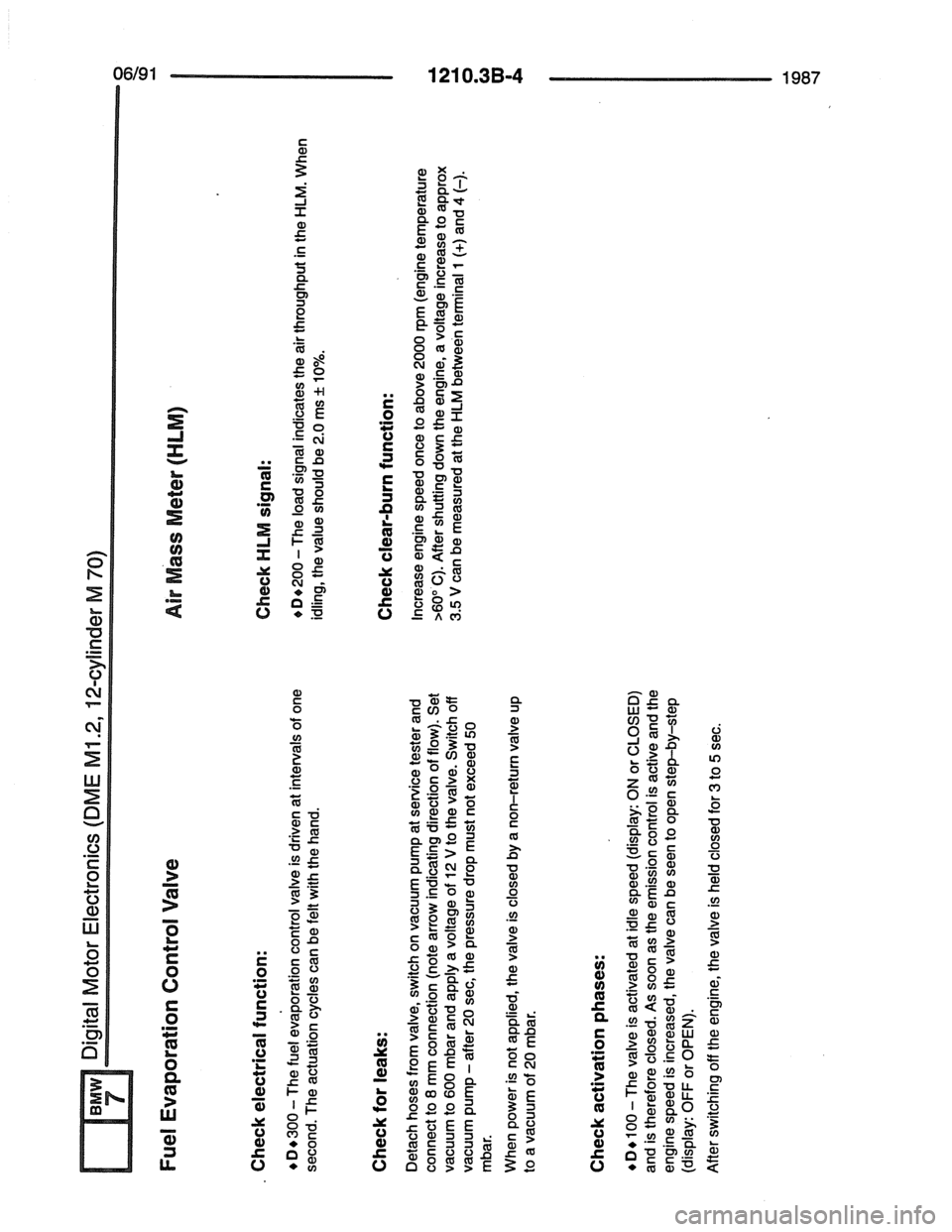 BMW 7 SERIES 1988 E32 Electrical Troubleshooting Manual 