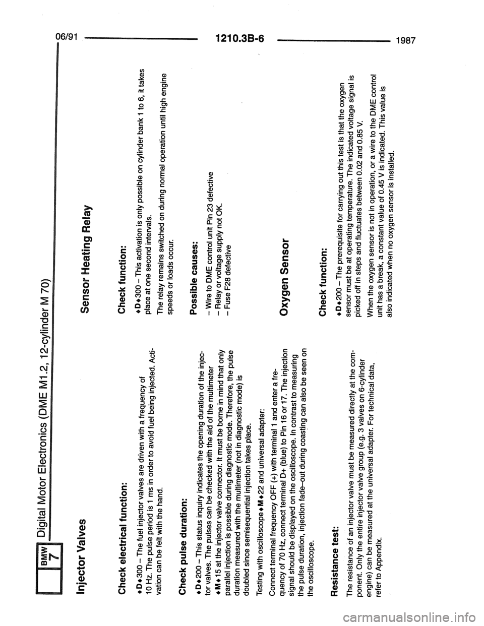 BMW 7 SERIES 1988 E32 Electrical Troubleshooting Manual 