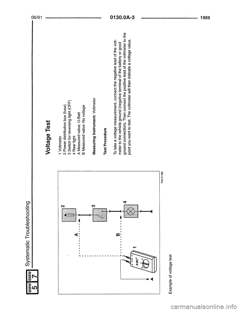 BMW 5 SERIES 1988 E34 Electrical Troubleshooting Manual 