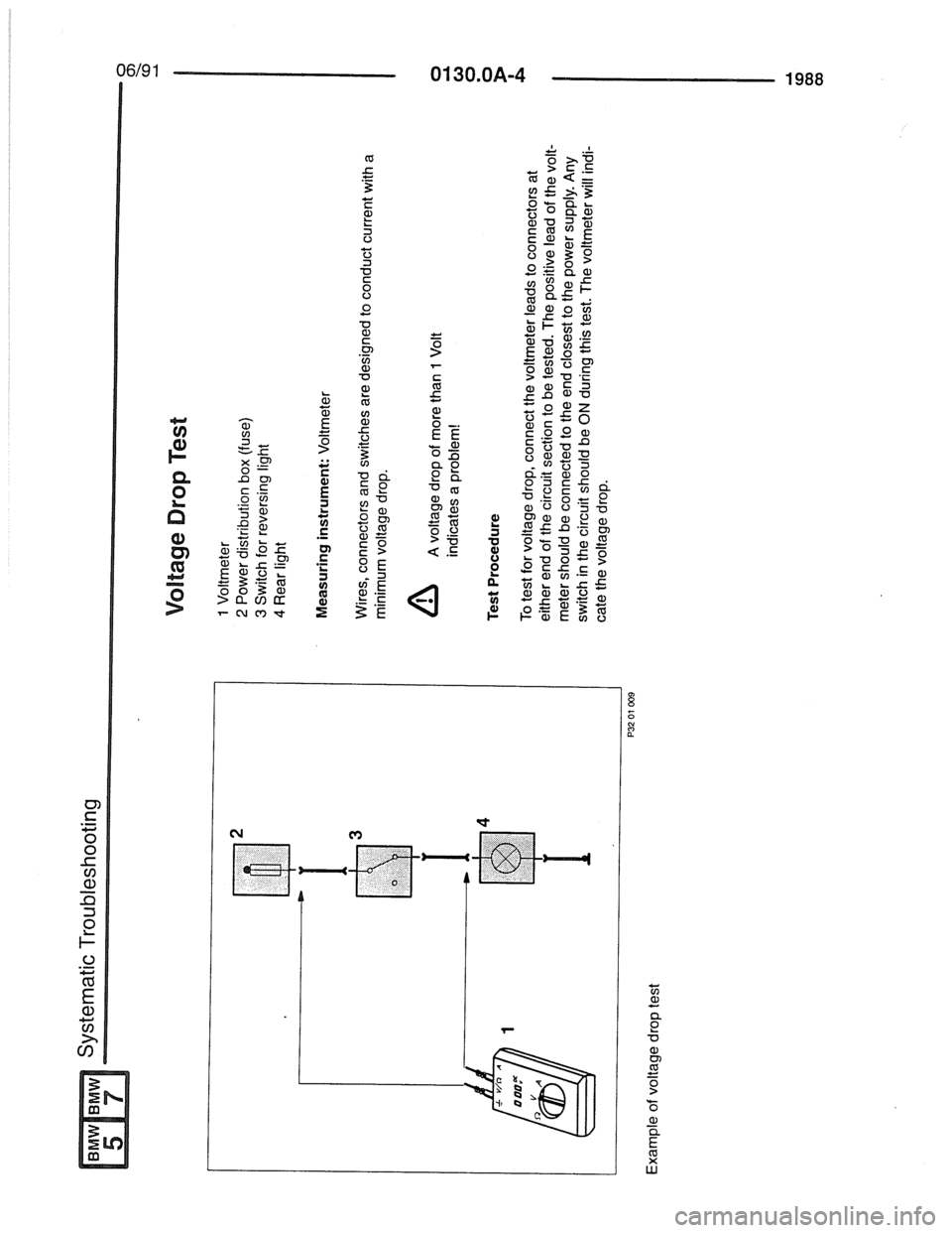 BMW 5 SERIES 1988 E34 Electrical Troubleshooting Manual 