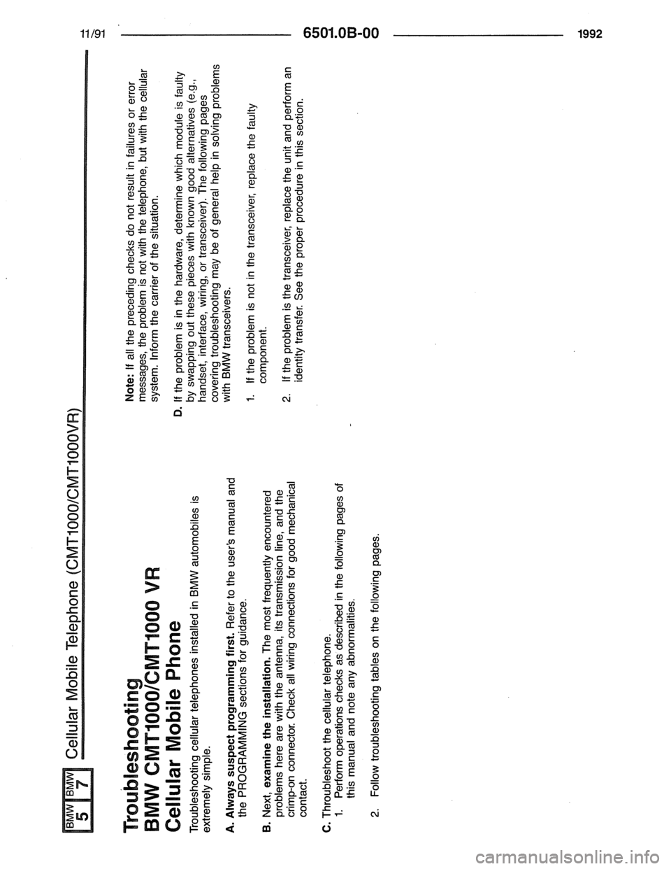 BMW 7 SERIES 1988 E32 Electrical Troubleshooting Manual BMW 7 SERIES 1988 E32 Electrical Troubleshooting Manual