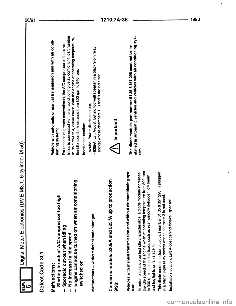 BMW 7 SERIES 1988 E32 Electrical Troubleshooting Manual BMW 7 SERIES 1988 E32 Electrical Troubleshooting Manual