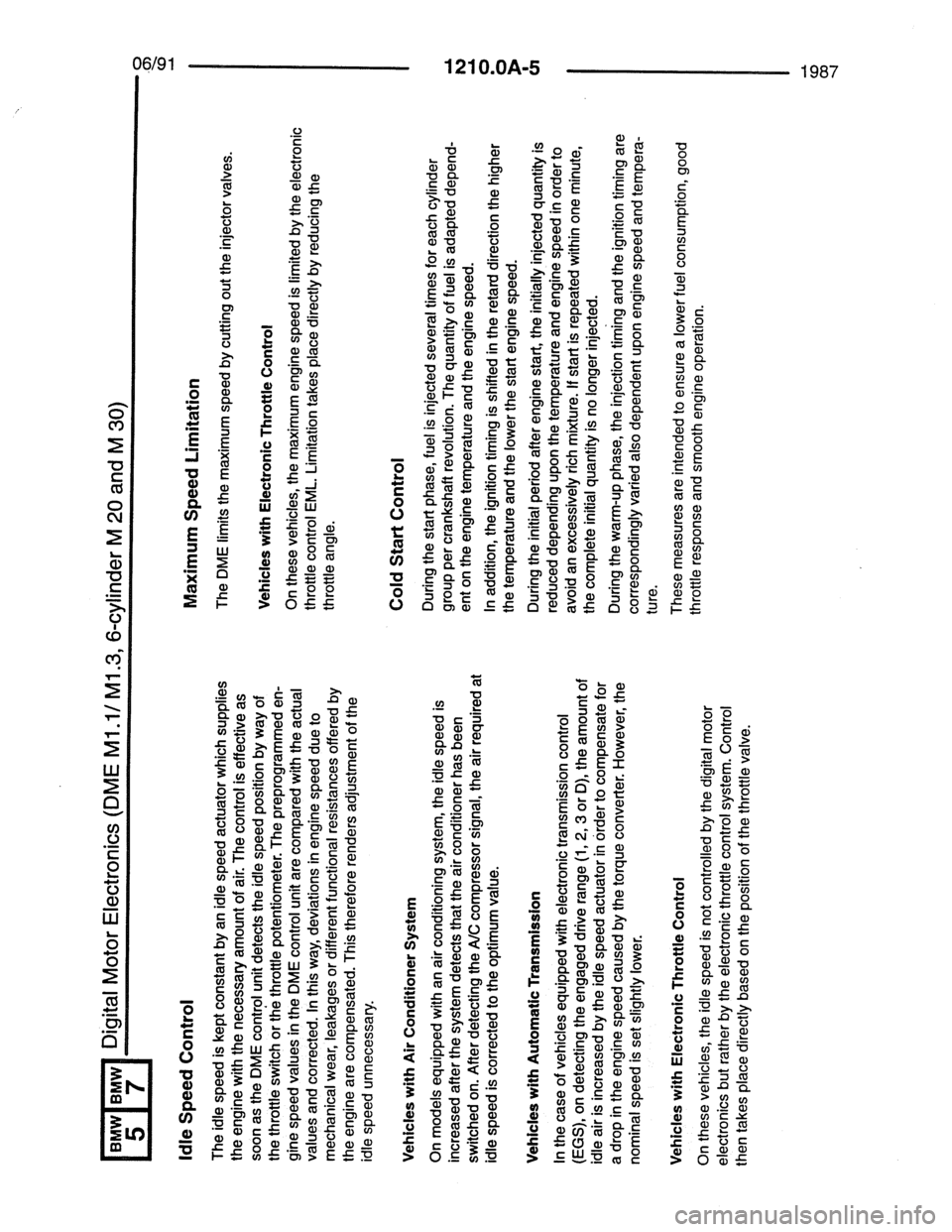 BMW 5 SERIES 1988 E34 Electrical Troubleshooting Manual 