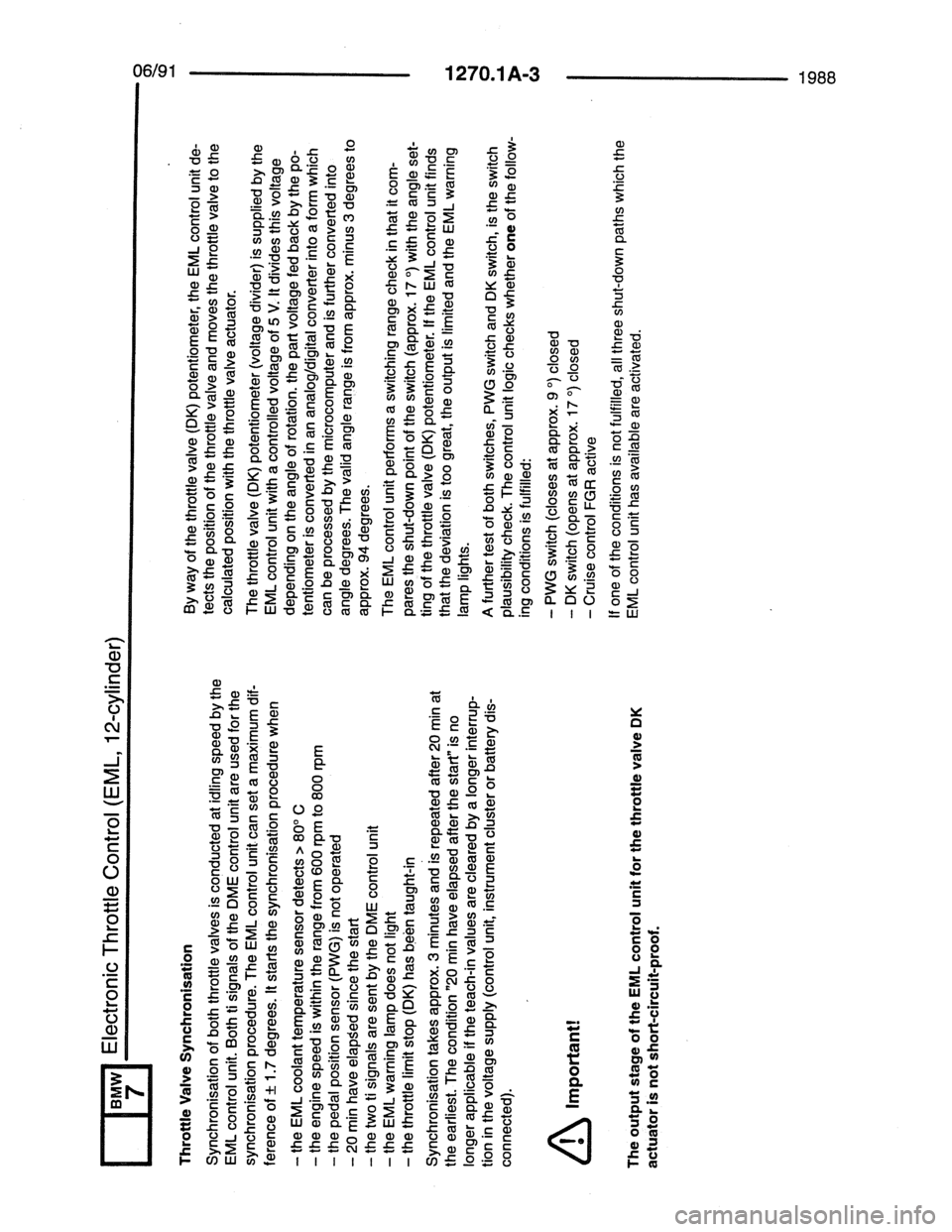 BMW 7 SERIES 1988 E32 Electrical Troubleshooting Manual BMW 7 SERIES 1988 E32 Electrical Troubleshooting Manual