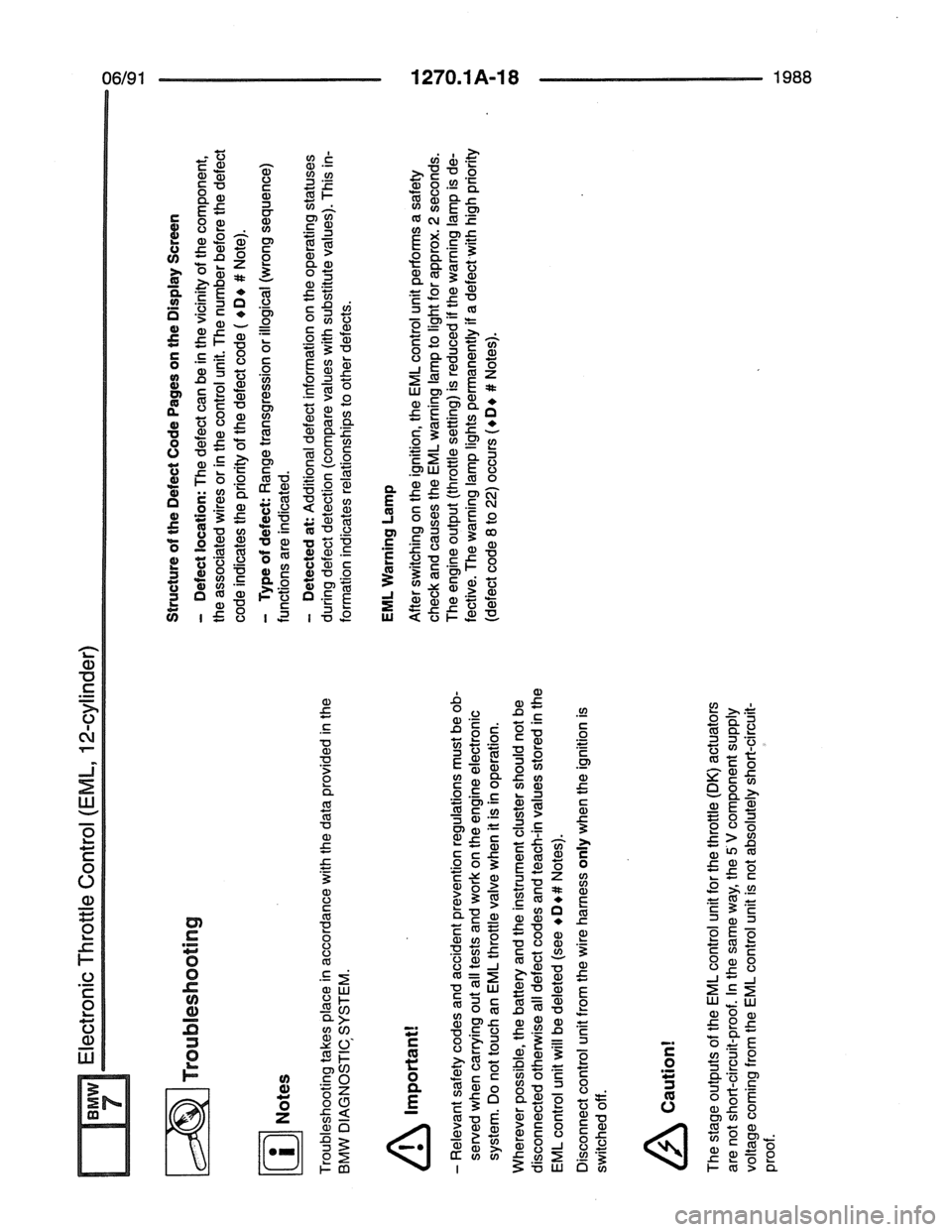 BMW 7 SERIES 1988 E32 Electrical Troubleshooting Manual BMW 7 SERIES 1988 E32 Electrical Troubleshooting Manual
