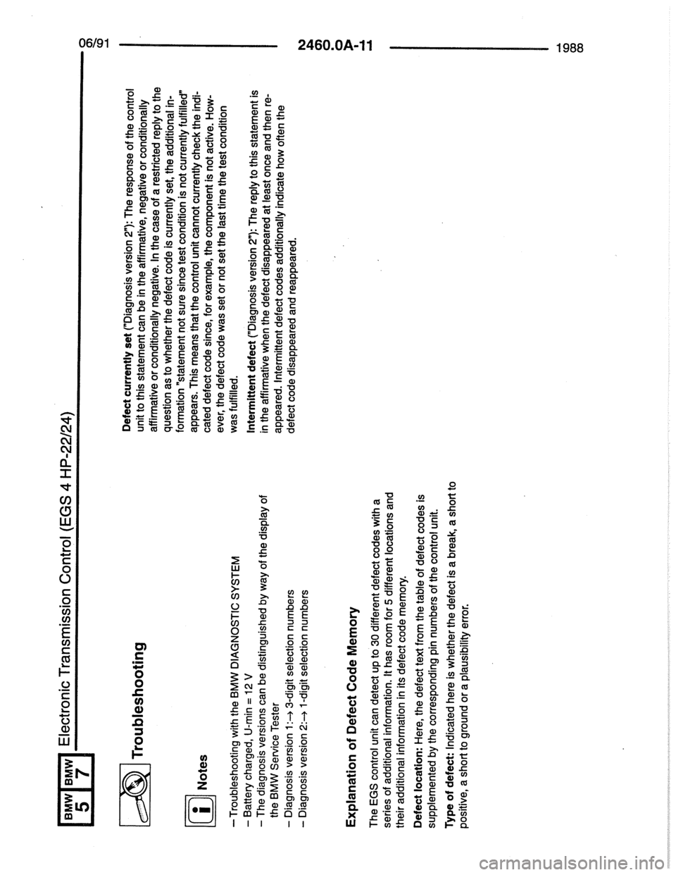 BMW 7 SERIES 1988 E32 Electrical Troubleshooting Manual BMW 7 SERIES 1988 E32 Electrical Troubleshooting Manual