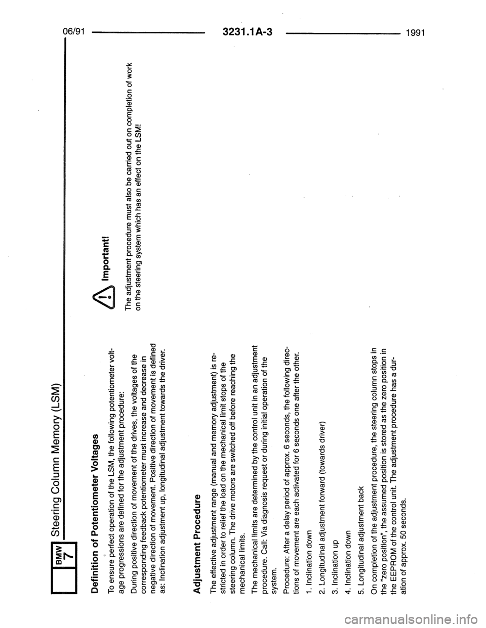 BMW 7 SERIES 1988 E32 Electrical Troubleshooting Manual BMW 7 SERIES 1988 E32 Electrical Troubleshooting Manual