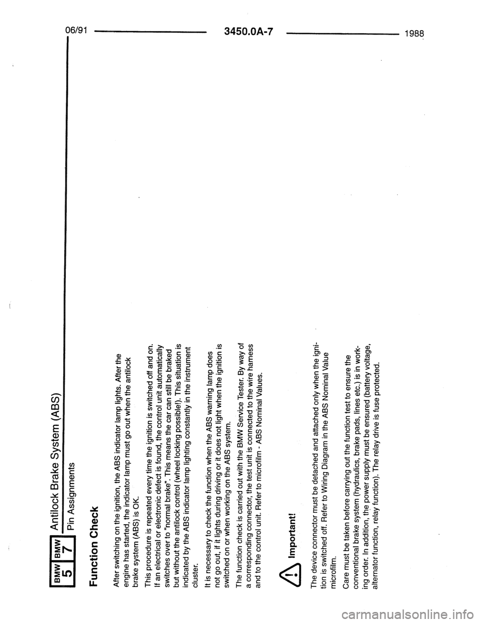 BMW 7 SERIES 1988 E32 Electrical Troubleshooting Manual BMW 7 SERIES 1988 E32 Electrical Troubleshooting Manual
