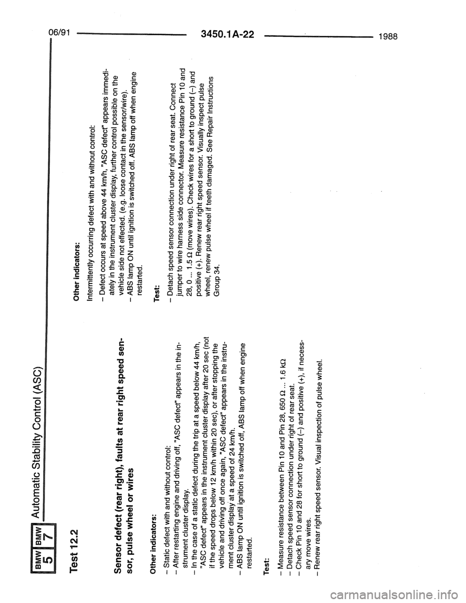 BMW 7 SERIES 1988 E32 Electrical Troubleshooting Manual BMW 7 SERIES 1988 E32 Electrical Troubleshooting Manual