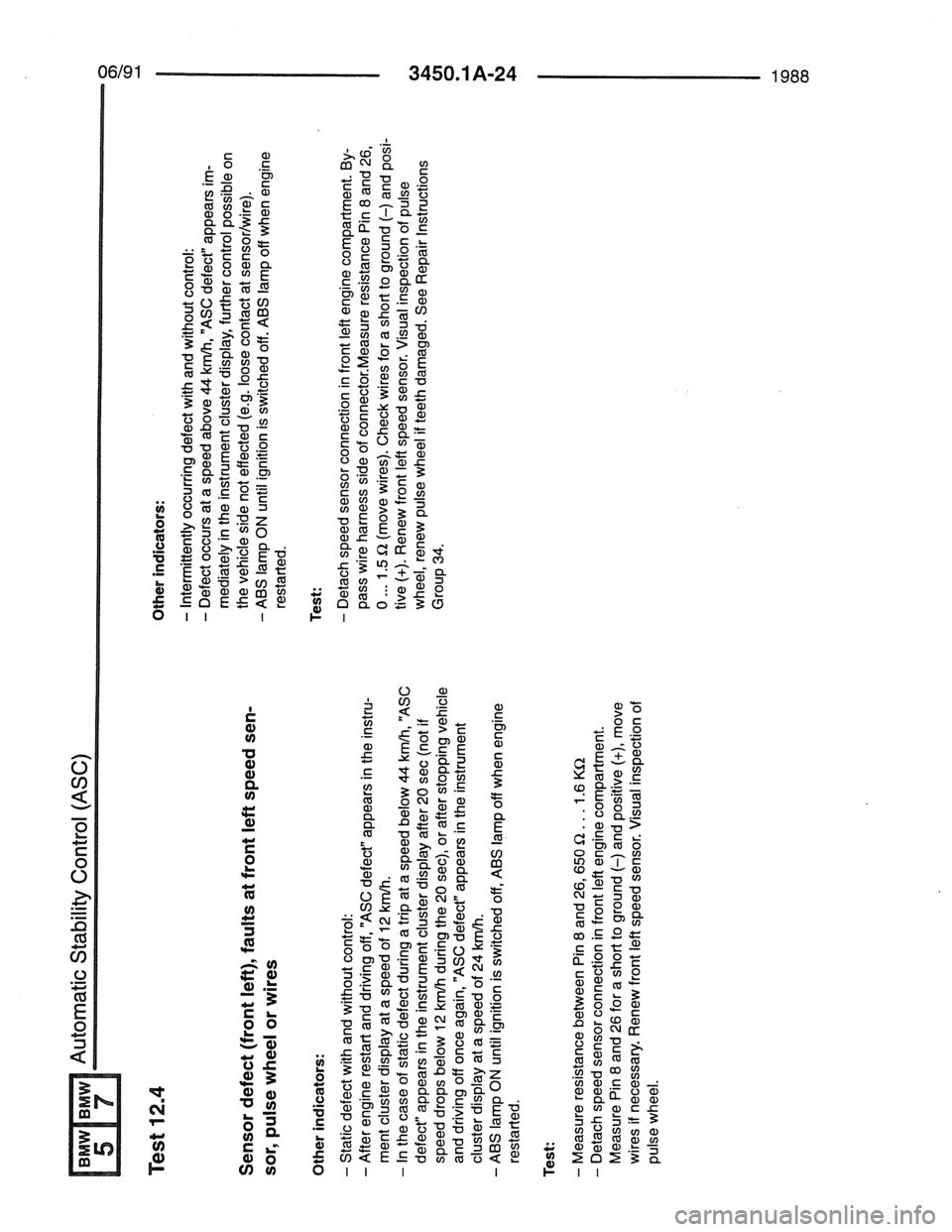 BMW 7 SERIES 1988 E32 Electrical Troubleshooting Manual BMW 7 SERIES 1988 E32 Electrical Troubleshooting Manual