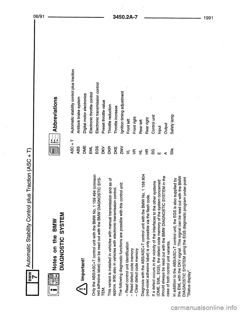 BMW 7 SERIES 1988 E32 Electrical Troubleshooting Manual BMW 7 SERIES 1988 E32 Electrical Troubleshooting Manual