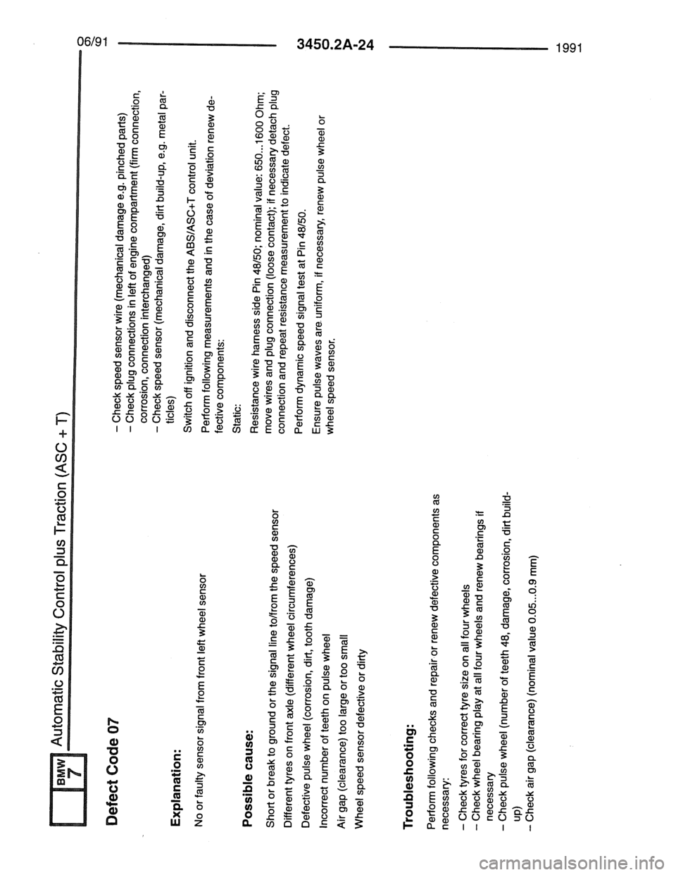 BMW 7 SERIES 1988 E32 Electrical Troubleshooting Manual BMW 7 SERIES 1988 E32 Electrical Troubleshooting Manual