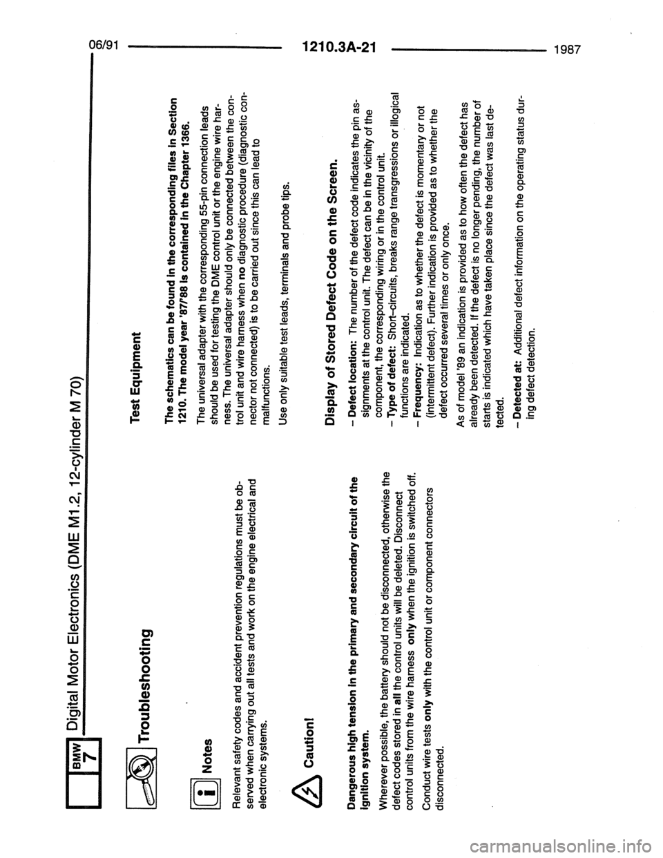BMW 7 SERIES 1988 E32 Electrical Troubleshooting Manual BMW 7 SERIES 1988 E32 Electrical Troubleshooting Manual