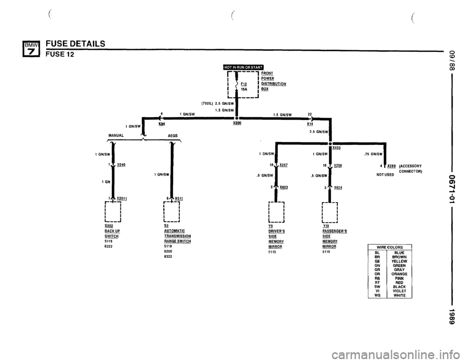 BMW 735il 1989 E32 Electrical Troubleshooting Manual 