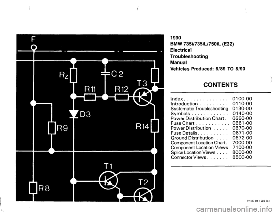 BMW 735i 1990 E32 Electrical Troubleshooting Manual 