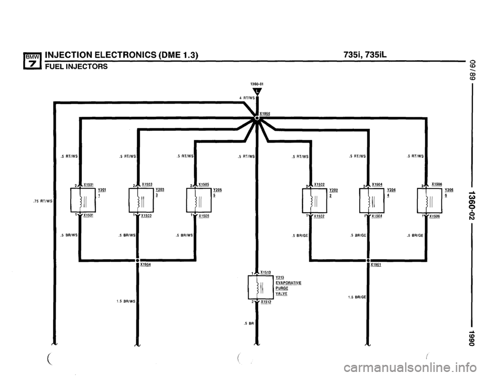 BMW 735i 1990 E32 Electrical Troubleshooting Manual 