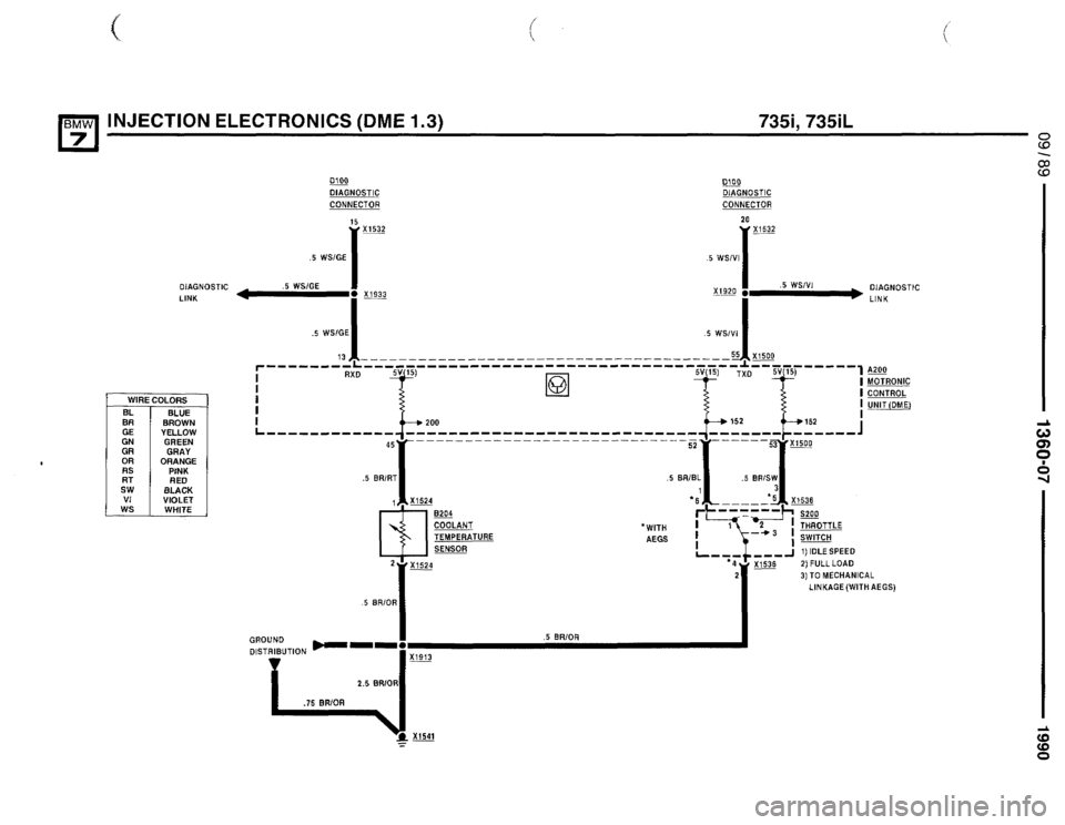 BMW 735i 1990 E32 Electrical Troubleshooting Manual 
