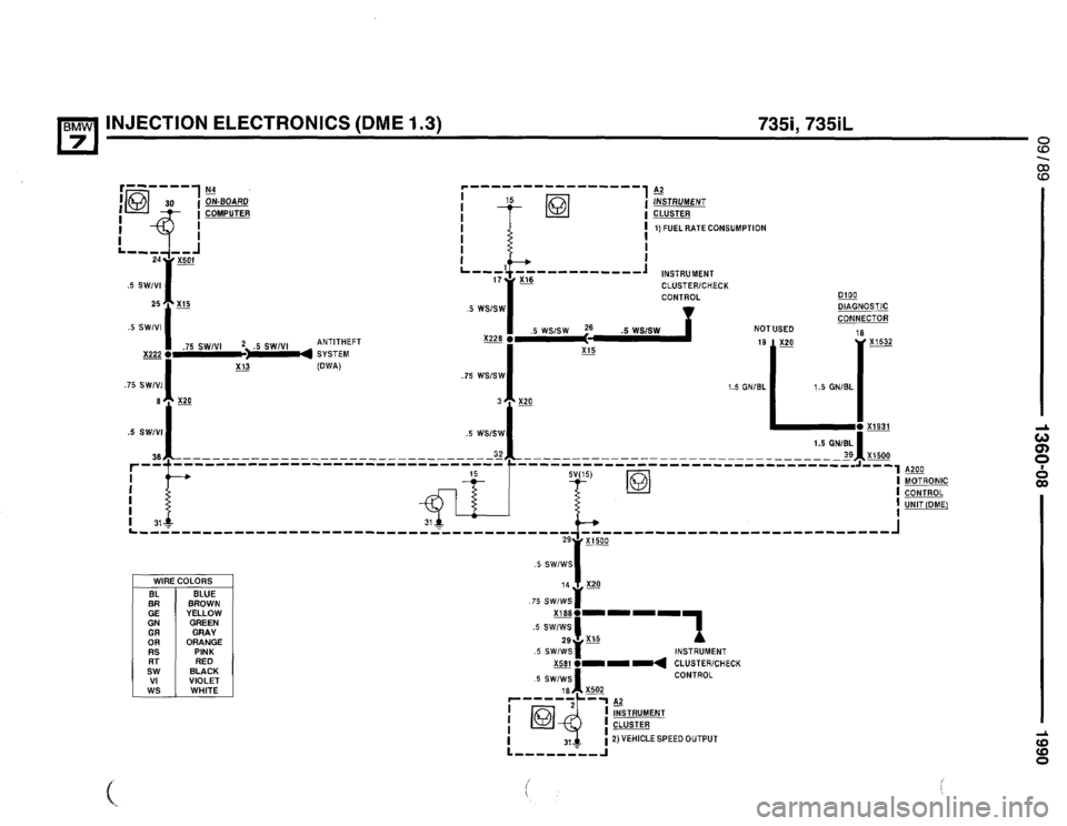 BMW 735i 1990 E32 Electrical Troubleshooting Manual 
