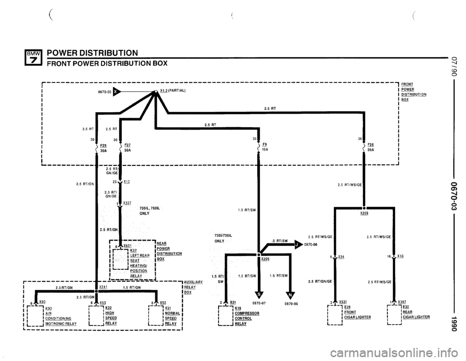 BMW 735i 1990 E32 Electrical Troubleshooting Manual 