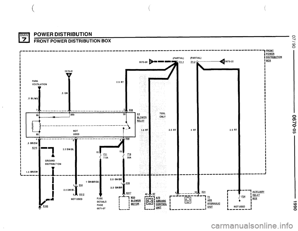 BMW 735i 1990 E32 Electrical Troubleshooting Manual 