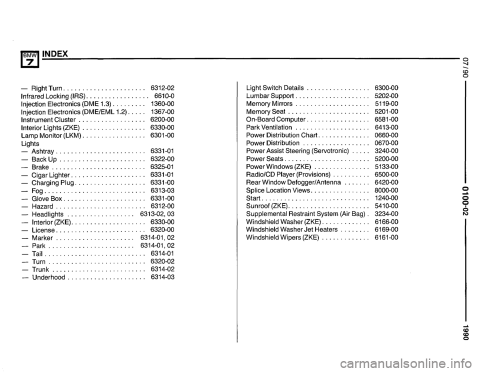 BMW 750il 1990 E32 Electrical Troubleshooting Manual 