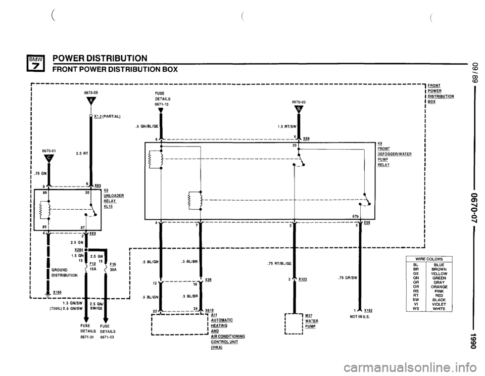 BMW 735i 1990 E32 Electrical Troubleshooting Manual 