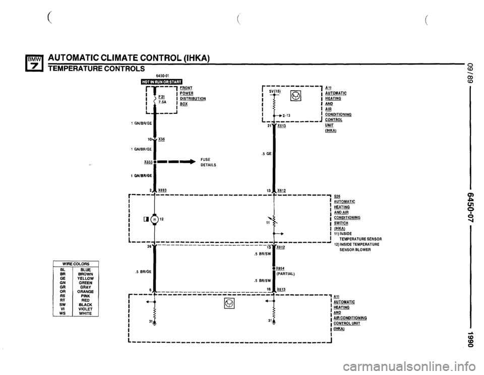 BMW 735i 1990 E32 Electrical Troubleshooting Manual 