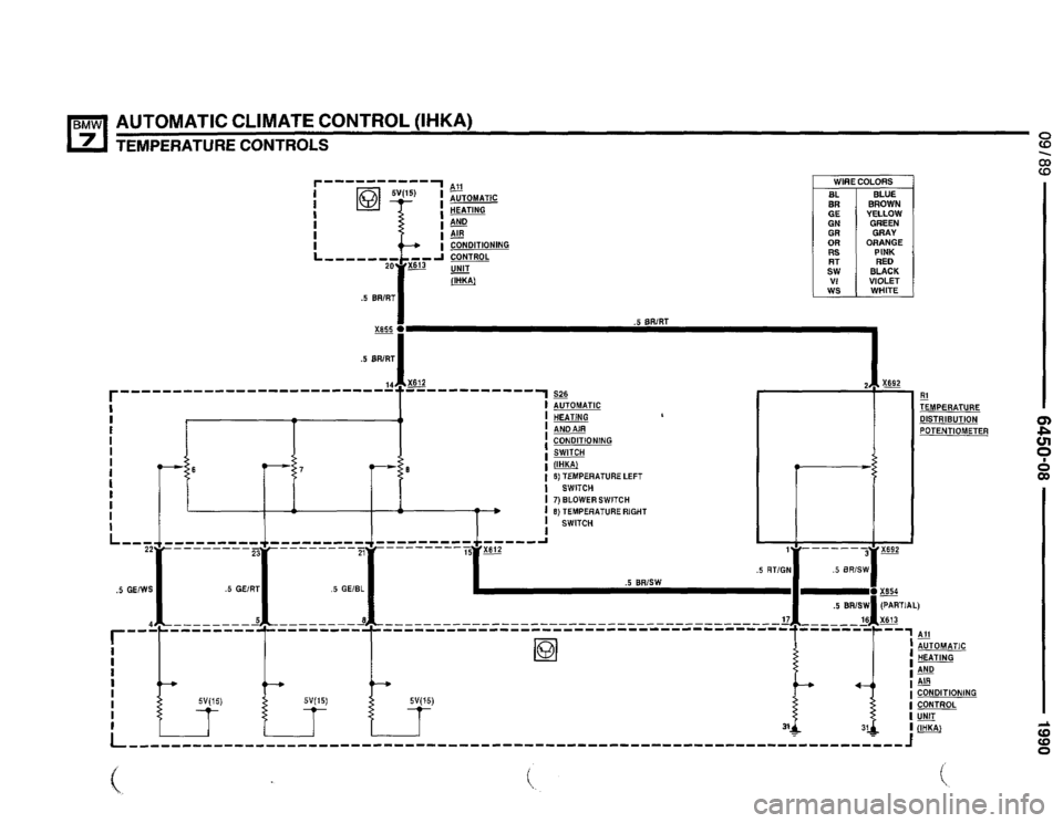 BMW 735i 1990 E32 Electrical Troubleshooting Manual 