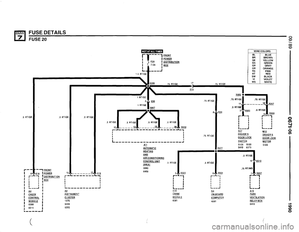 BMW 735i 1990 E32 Electrical Troubleshooting Manual 