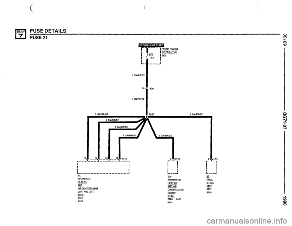 BMW 735i 1990 E32 Electrical Troubleshooting Manual 