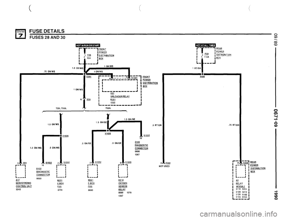 BMW 735i 1990 E32 Electrical Troubleshooting Manual 