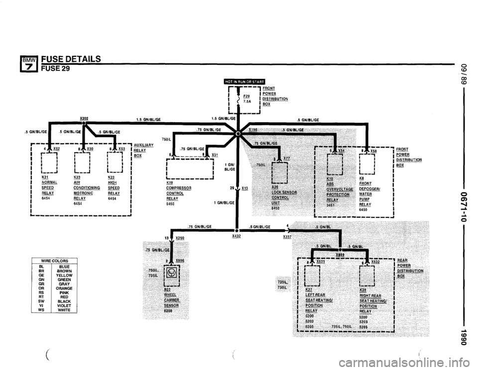 BMW 735i 1990 E32 Electrical Troubleshooting Manual 