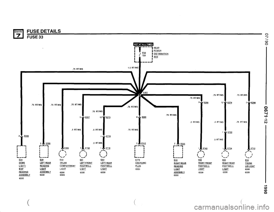 BMW 735i 1990 E32 Electrical Troubleshooting Manual 