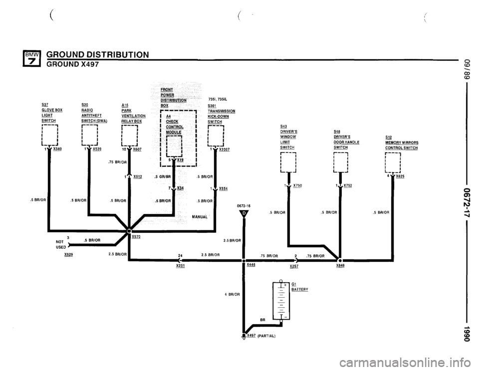 BMW 735i 1990 E32 Electrical Troubleshooting Manual 