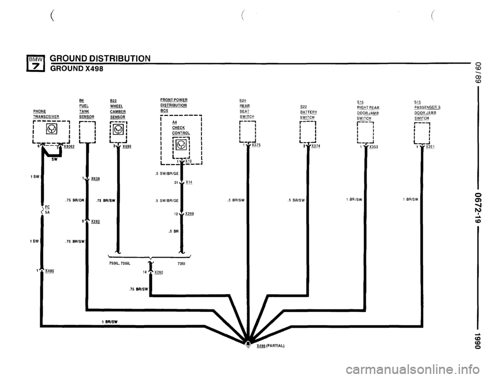 BMW 735i 1990 E32 Electrical Troubleshooting Manual 