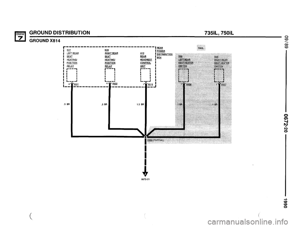 BMW 735i 1990 E32 Electrical Troubleshooting Manual 