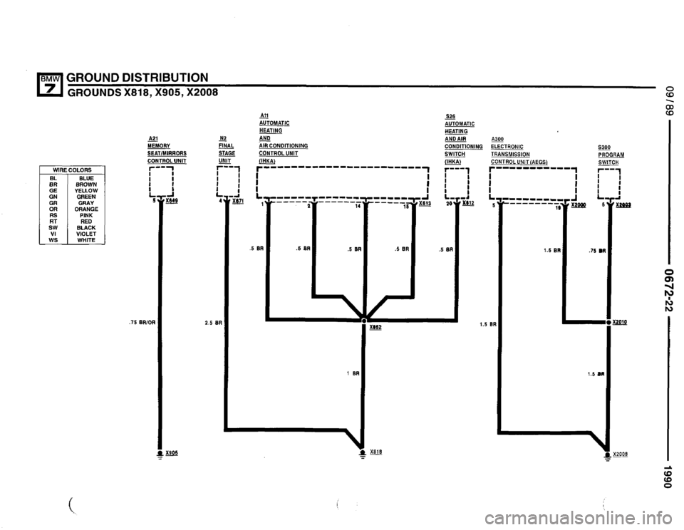 BMW 735i 1990 E32 Electrical Troubleshooting Manual 
