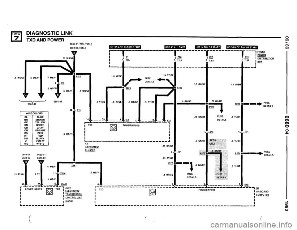 BMW 735i 1990 E32 Electrical Troubleshooting Manual 